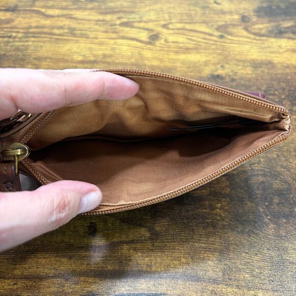Fossil Molly Clutch Wallet Wine Multi Colored Brown Leather Card Holder - Picture 5 of 10